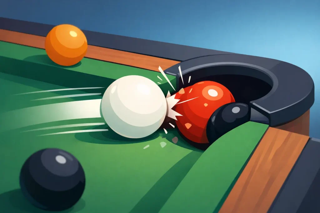 Why Do Snooker Shots Rattle at the Pocket?